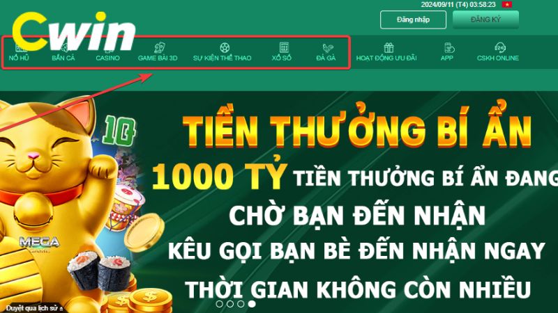 Sản phẩm cá cược xanh chín trên app CWIN